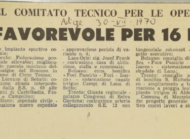 L'Adige - 30 July 1970