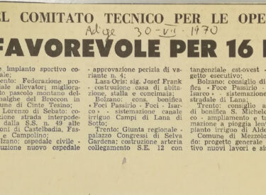 L'Adige - 30 luglio 1970