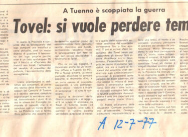 L'Adige - 12 July 1977